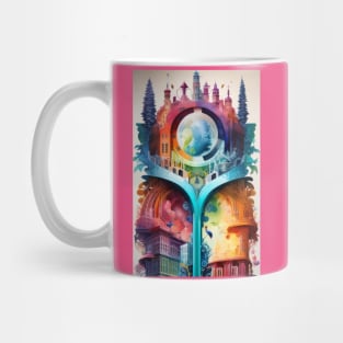 Unreal Architecture in a Colorful Dreamscape Mug